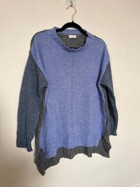 Suzy D London Garnier Contrast Sleeve Colorblock Knit Sweater